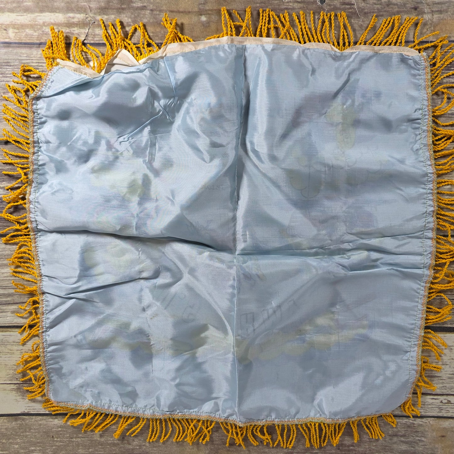 Vintage U.S. Army Mother's Pillow Sham w/ Fringe Fort Jackson S.C.