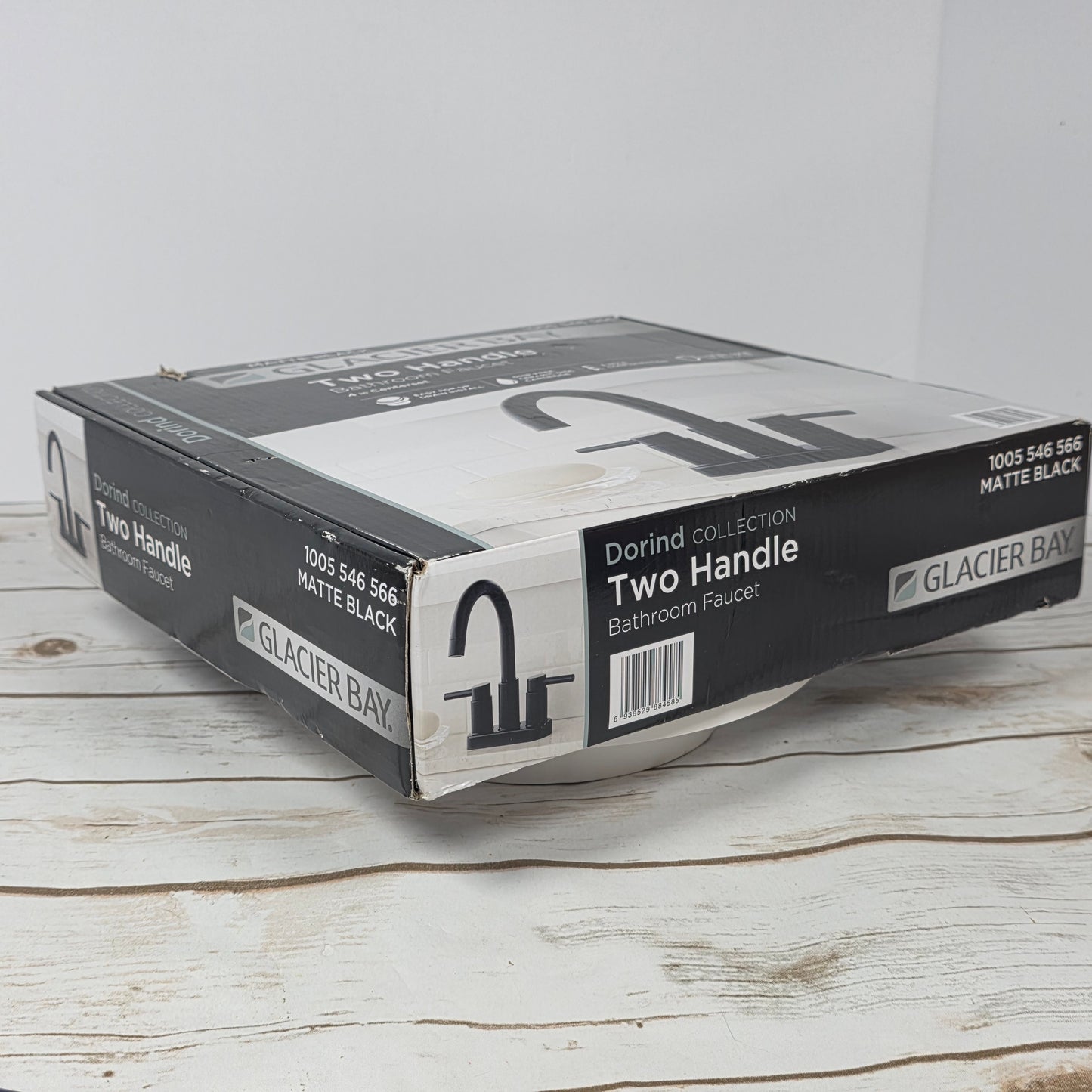 NIOB New Glacier Bay Two Handle Bathroom Faucet 4 in Centerset Matte Black 1005 546 566