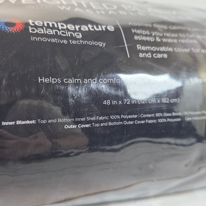 NEW Tranquility Weighted Blanket with Washable Cover 20Lbs Gray
