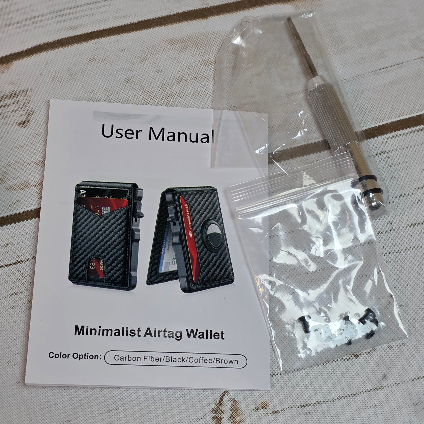 New Minimalist Airtag Wallet Carbon Fiber