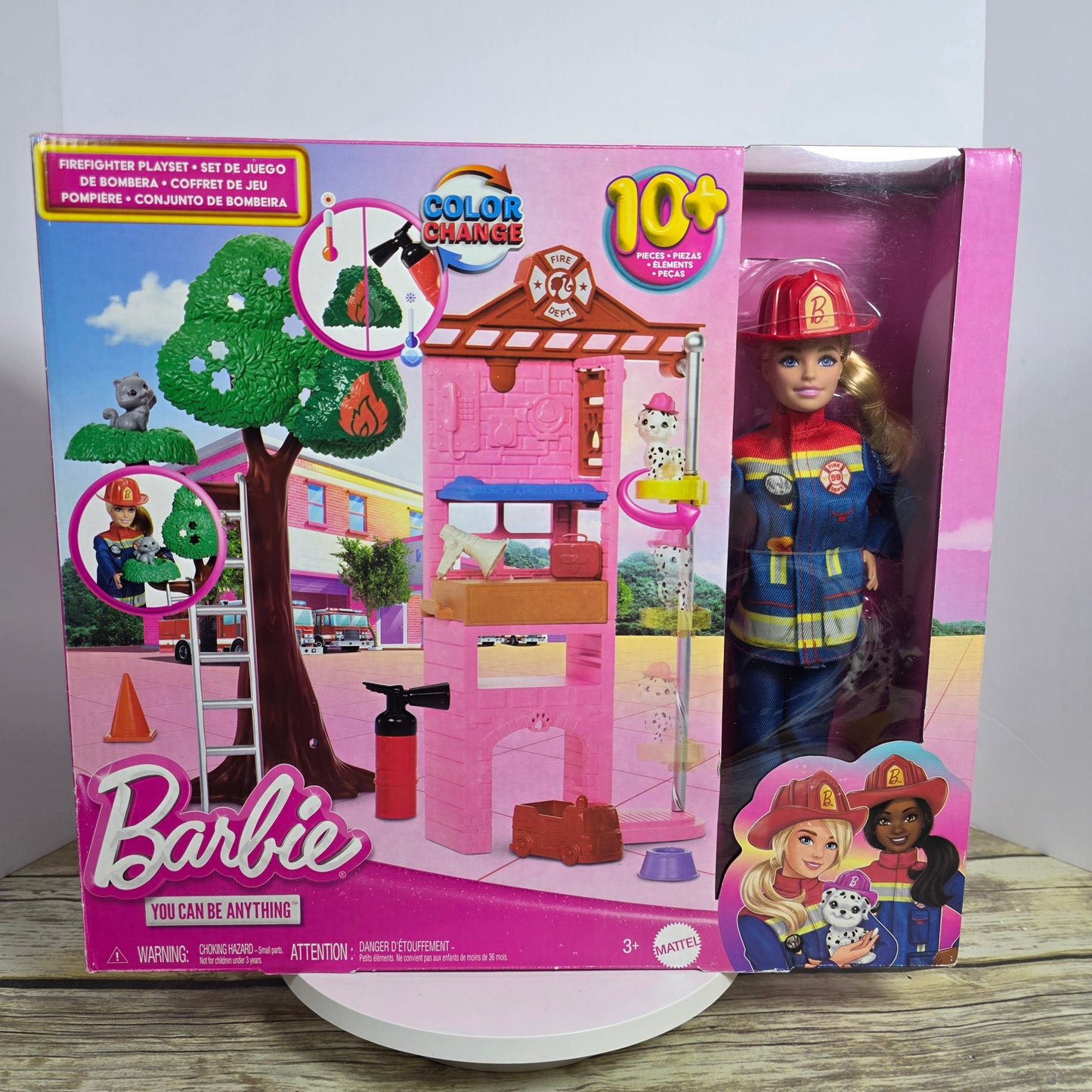 NIB Barbie You Can Be Anything Firefighter Playset