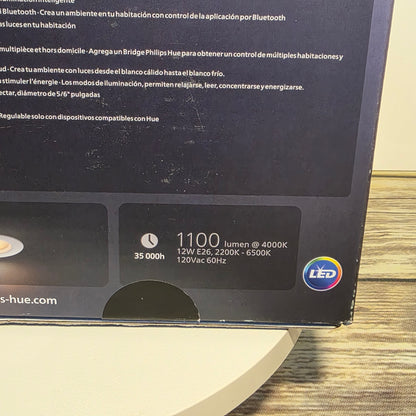 NIOB New PHILIPS hue Personal Wireless Lighting White Ambiance 5/6" Retrofit Recessed  Downight Bluetooth Alexa Hey Google Compatible