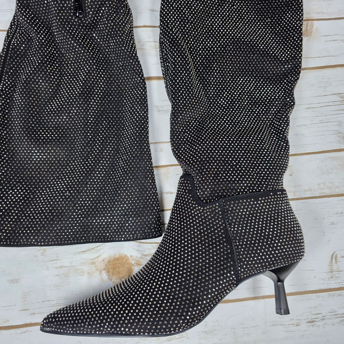 NIB New Women's Madden Girl Dicee-RWC Black Multi Knee High Boot Size 9