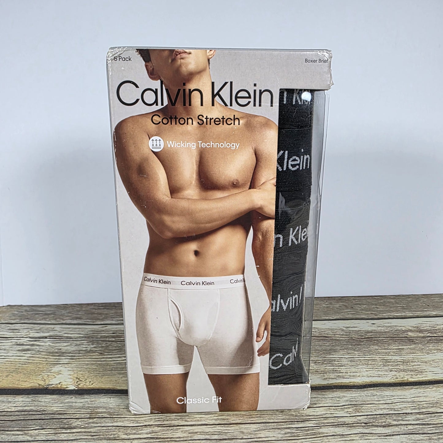 NIP New Calvin Klein Boxer Briefs 5 Pack Black Medium Cotton Stretch