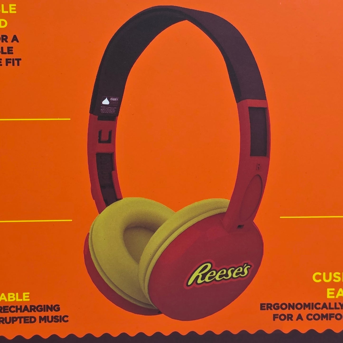 New Reese's Wireless Headphones Bluetooth Orange TR-BTHP-RS6