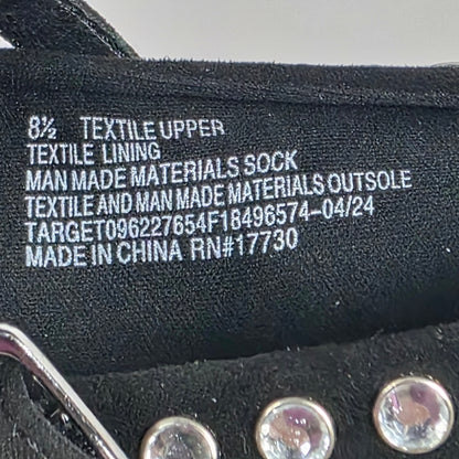 New Women's A New Day Issa Rhinestone Flats Black Size 8.5