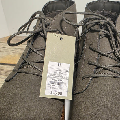 NIB New Goodfellow Men's Jerad Boots Gray Lace Up Shoes 098 00 6155