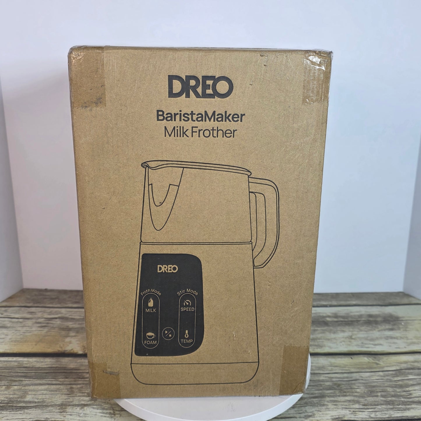 NIB New DREO BaristaMaksr Milk Frother Model No. DR-KMF001 Stainless Steel