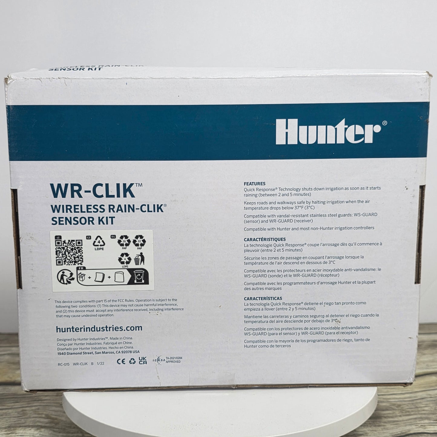NIB New Hunter Sprinkler WR-CLIK Wireless Rain-CLIK Sensor Kit