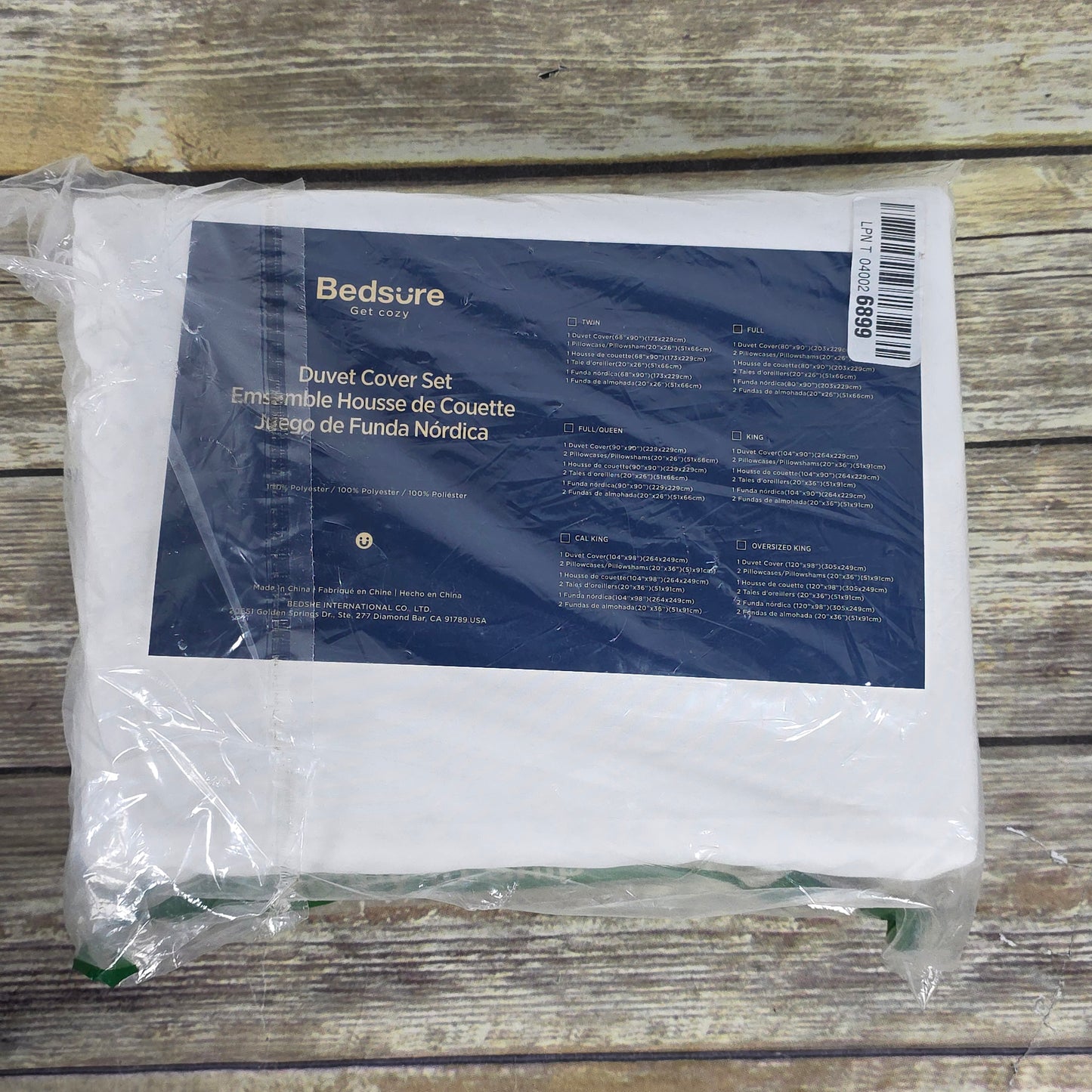 NIP New Bedsure Duvet Cover Set Full Size White w/ Pillow Shams