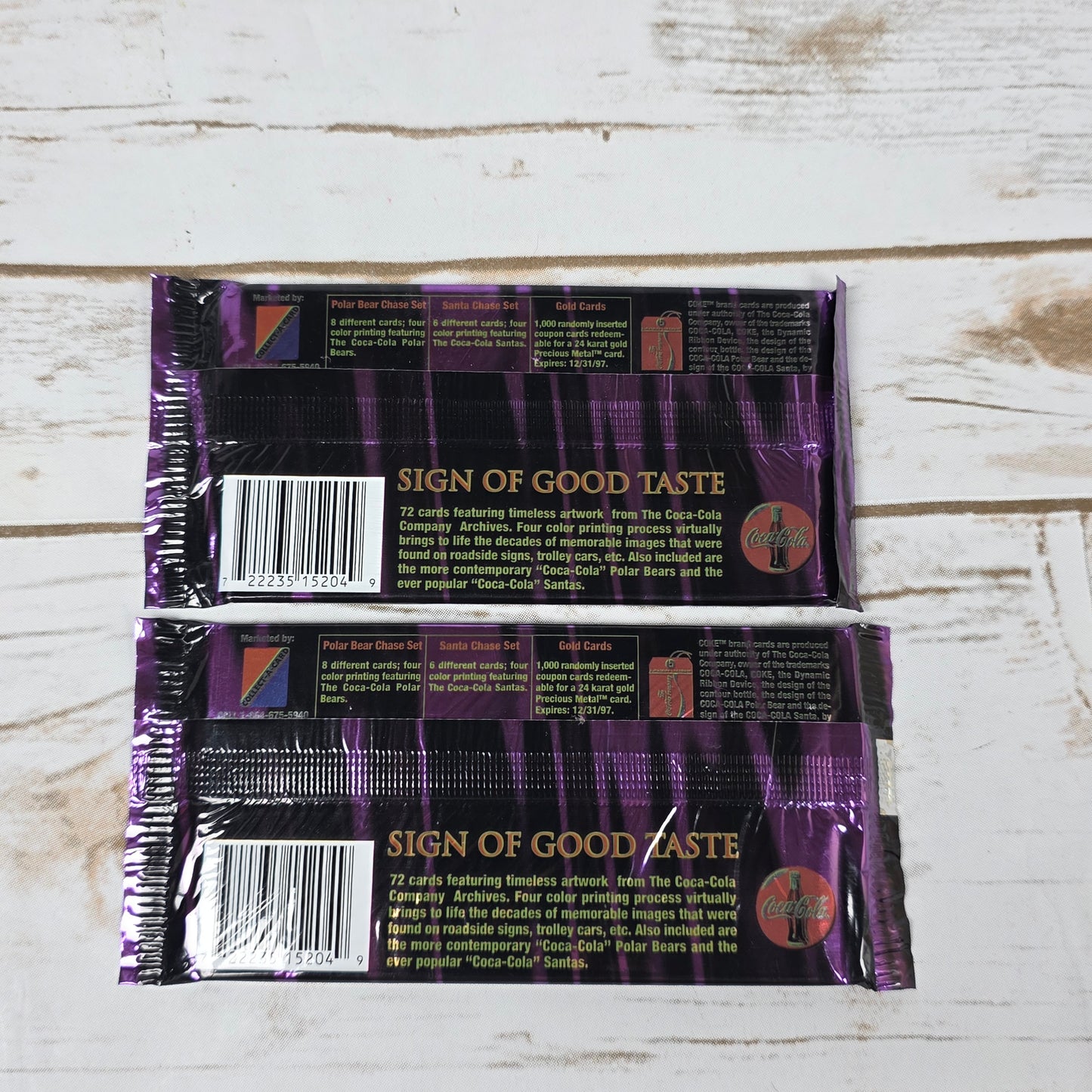 NIP New Set of 2 Coca-Cola Collectible Cards 8 Per Pack