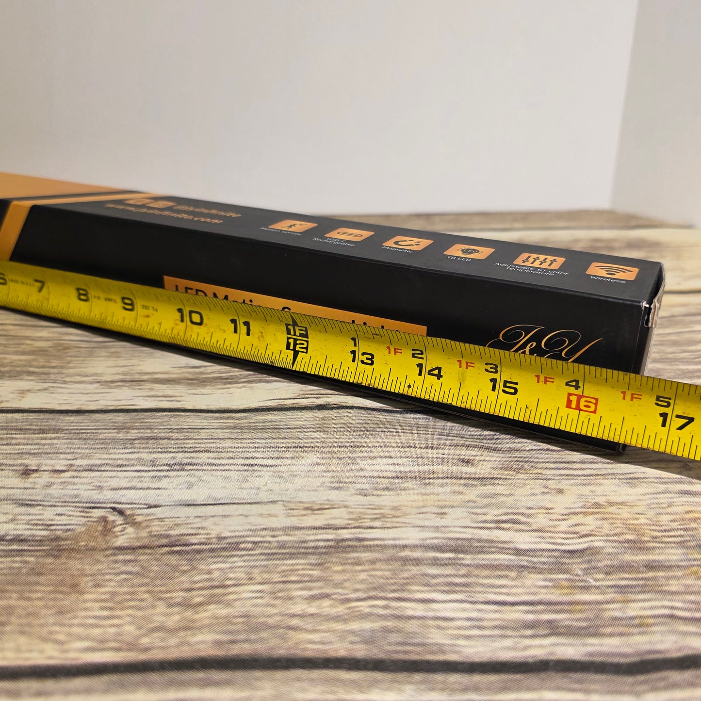 NIB New J & Y INFINITE LED Motion Sensor Lights 2 Pack White Rechargeable