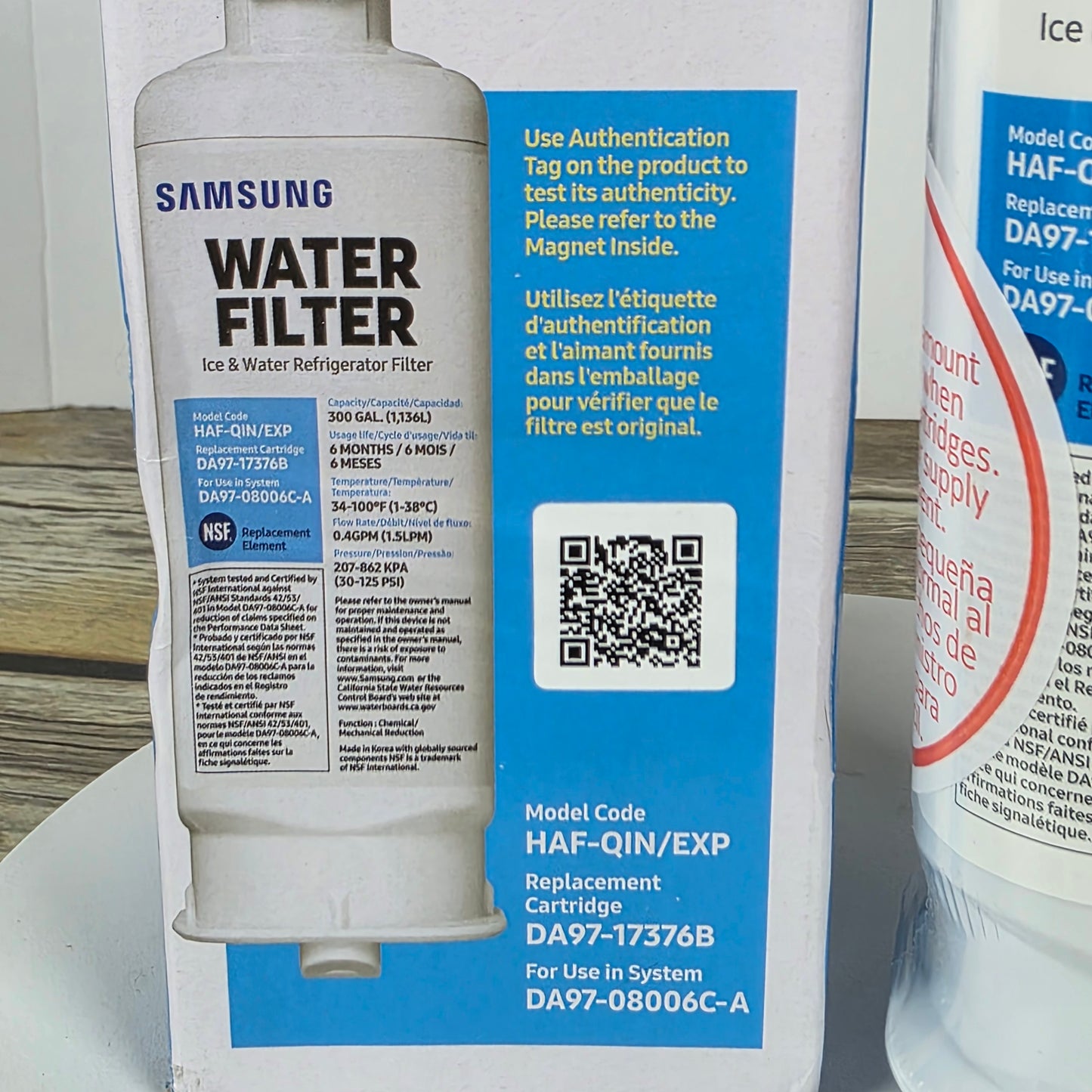 NIB New Samsung Ice & Water Refrigerator Filter HAF-QIN/EXP DA97-17376B