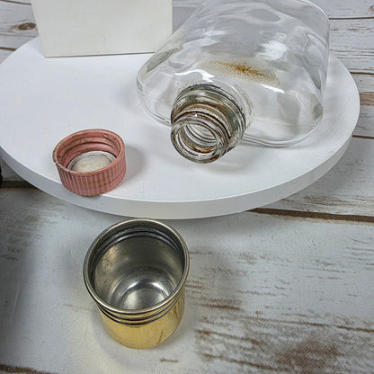 Vintage Faux Leather Transistor Radio Hidden Glass Flask