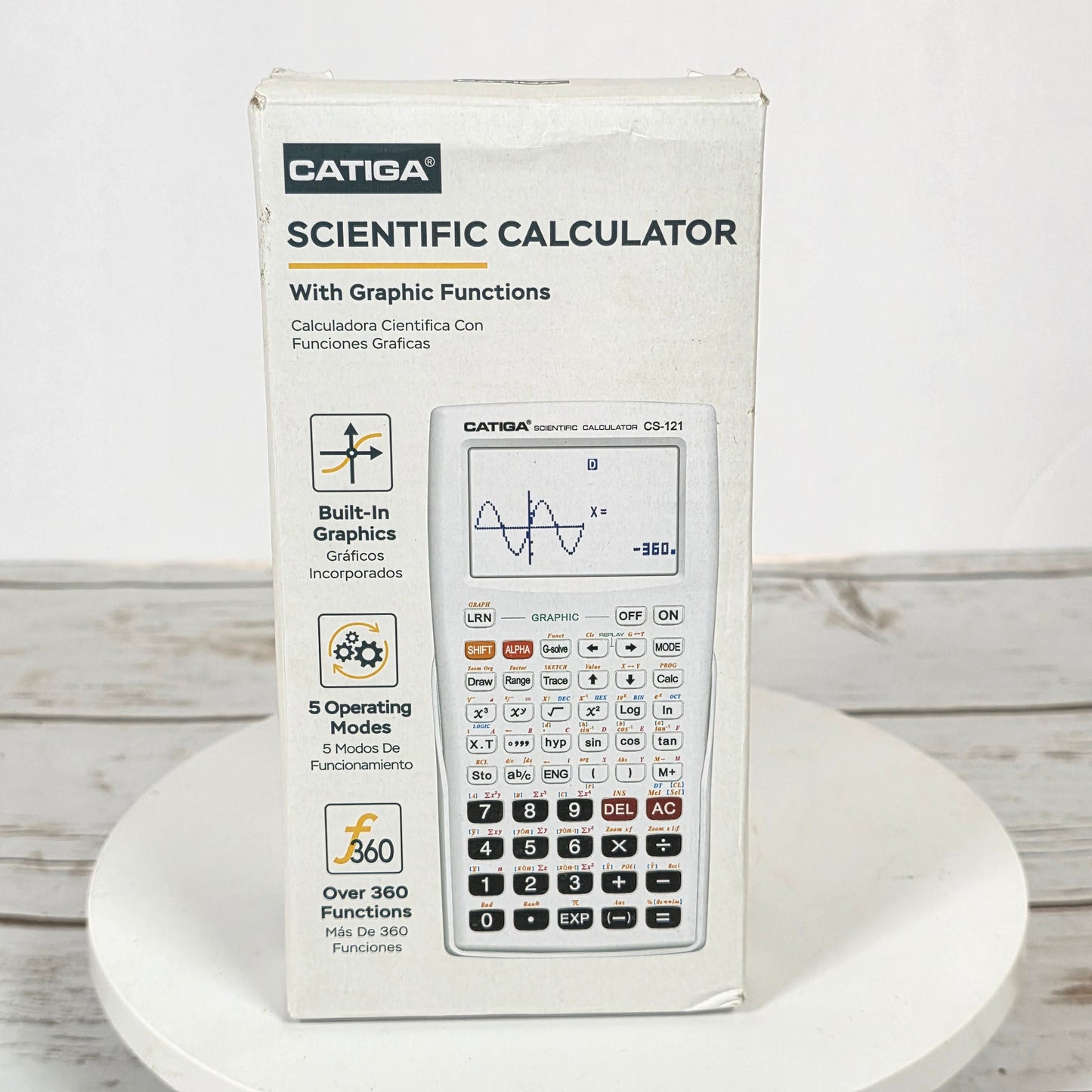 NIOB New CATIGA Scientific Calculator w/ Graphic Functions CS-121 White
