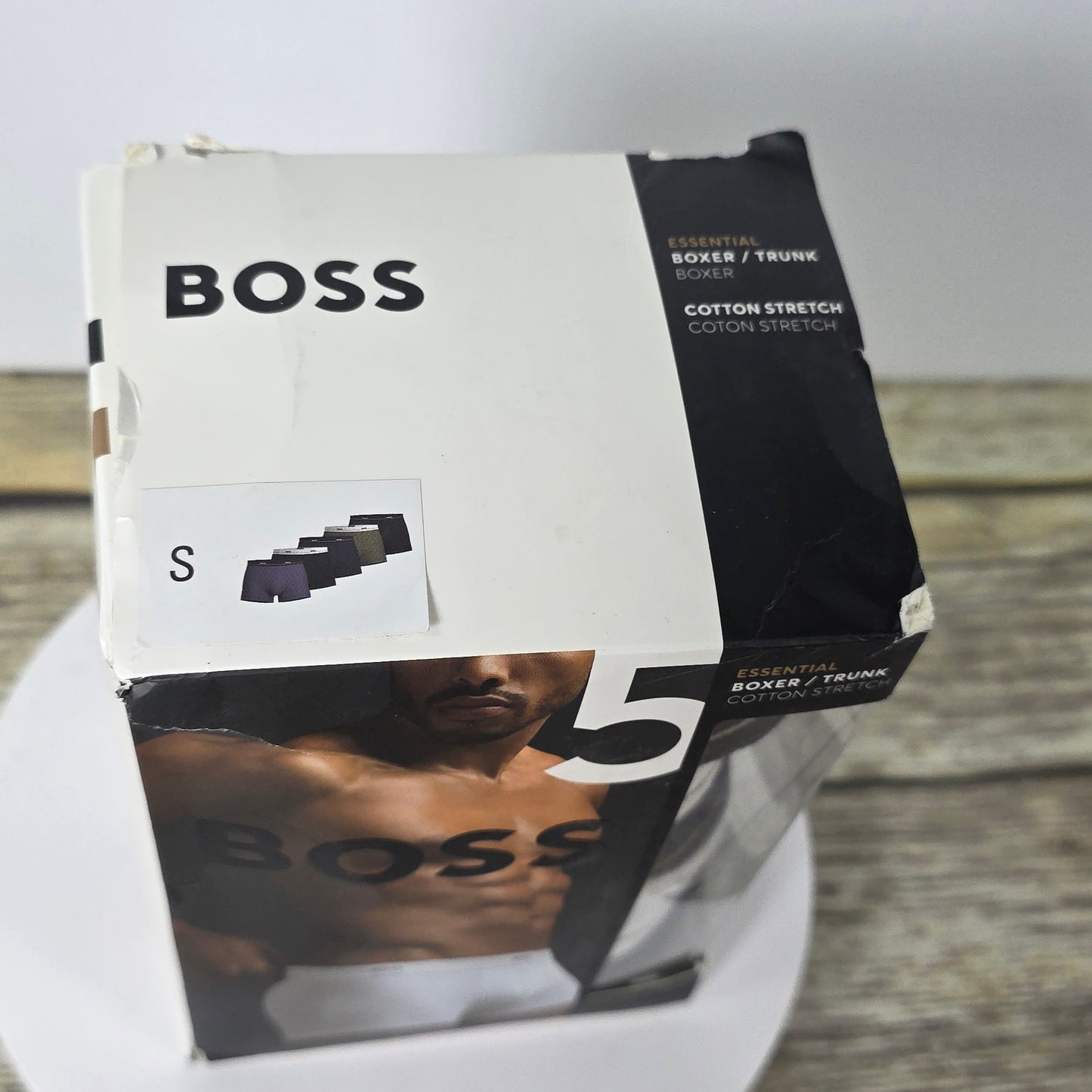 NIOP New Men's BOSS Essential Boxers Small 5 Pack