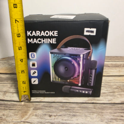 NIB New Courpal Karaoke Machine with 2 Microphones Bluetooth