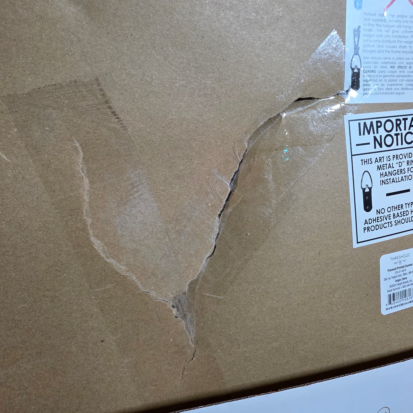 New Set of 2 THRESHOLD Colorful Abstract Color Block Wall Art 24"w x 24"h Canvases