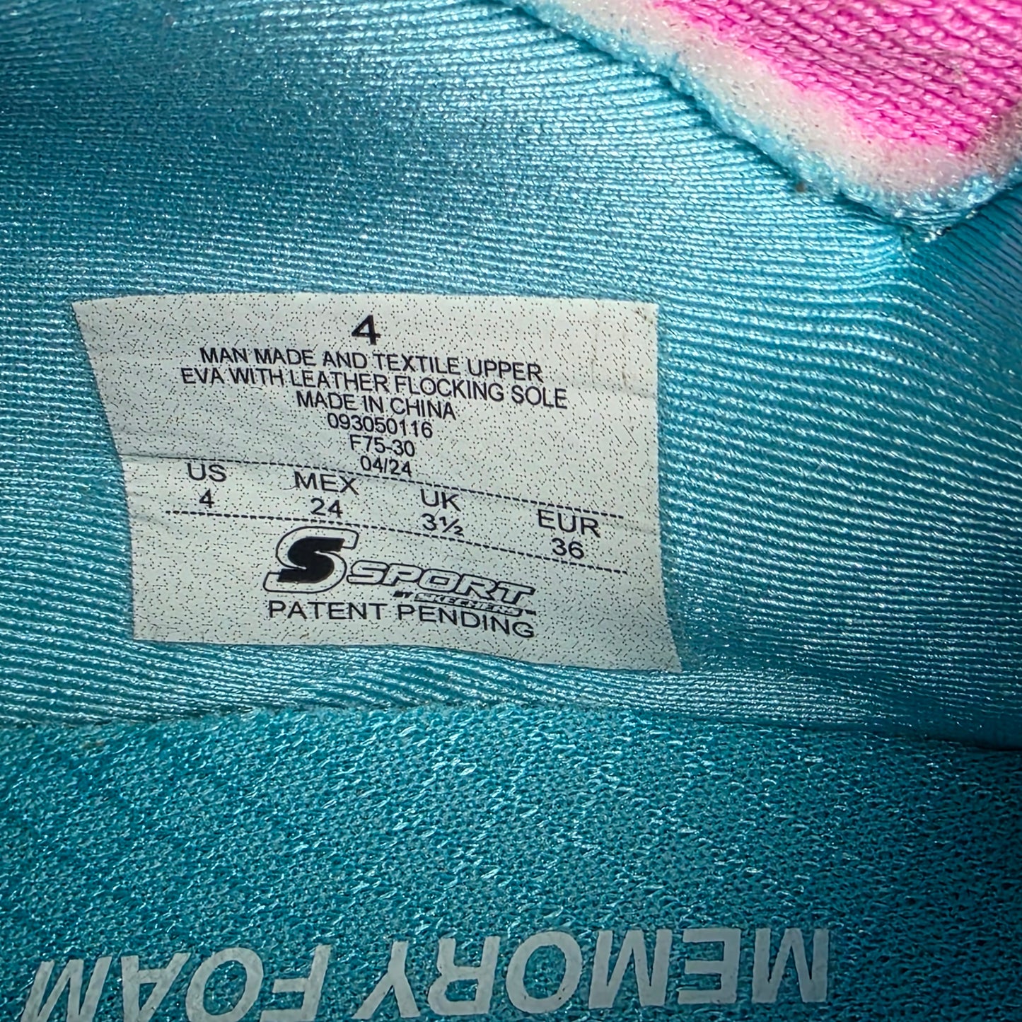 NIB New S Sport by Skechers Kristin Hands Free Step-Ins Pink Girls 4