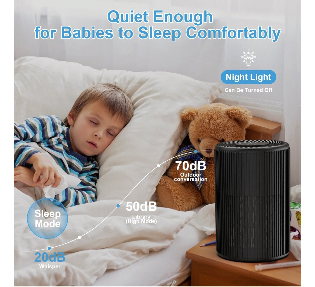 NEW AIRFIRE HEPA Air Purifier for Home 1300 Sq Ft Black Model AP201