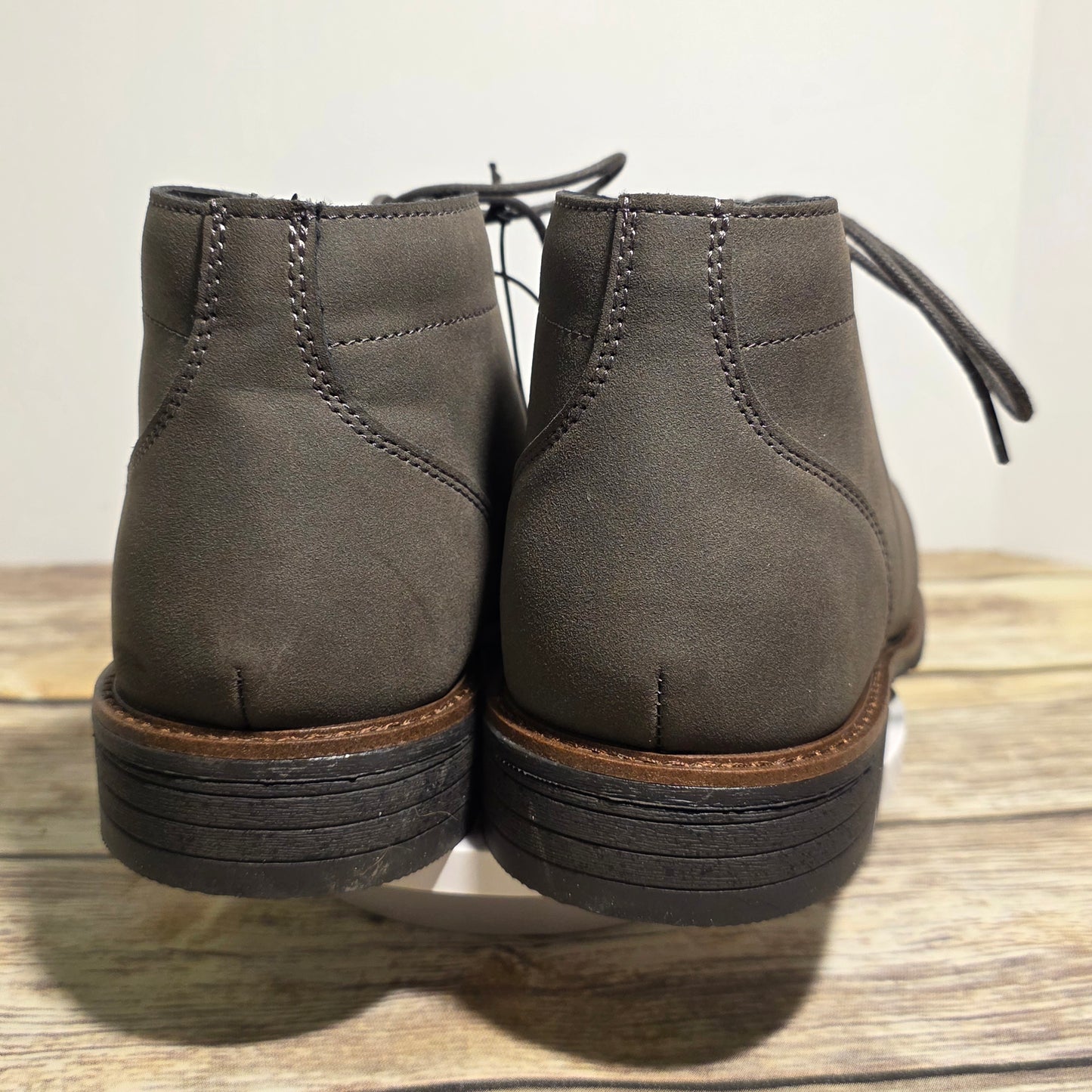 NIB New Goodfellow Men's Jerad Boots Gray Lace Up Shoes 098 00 6155