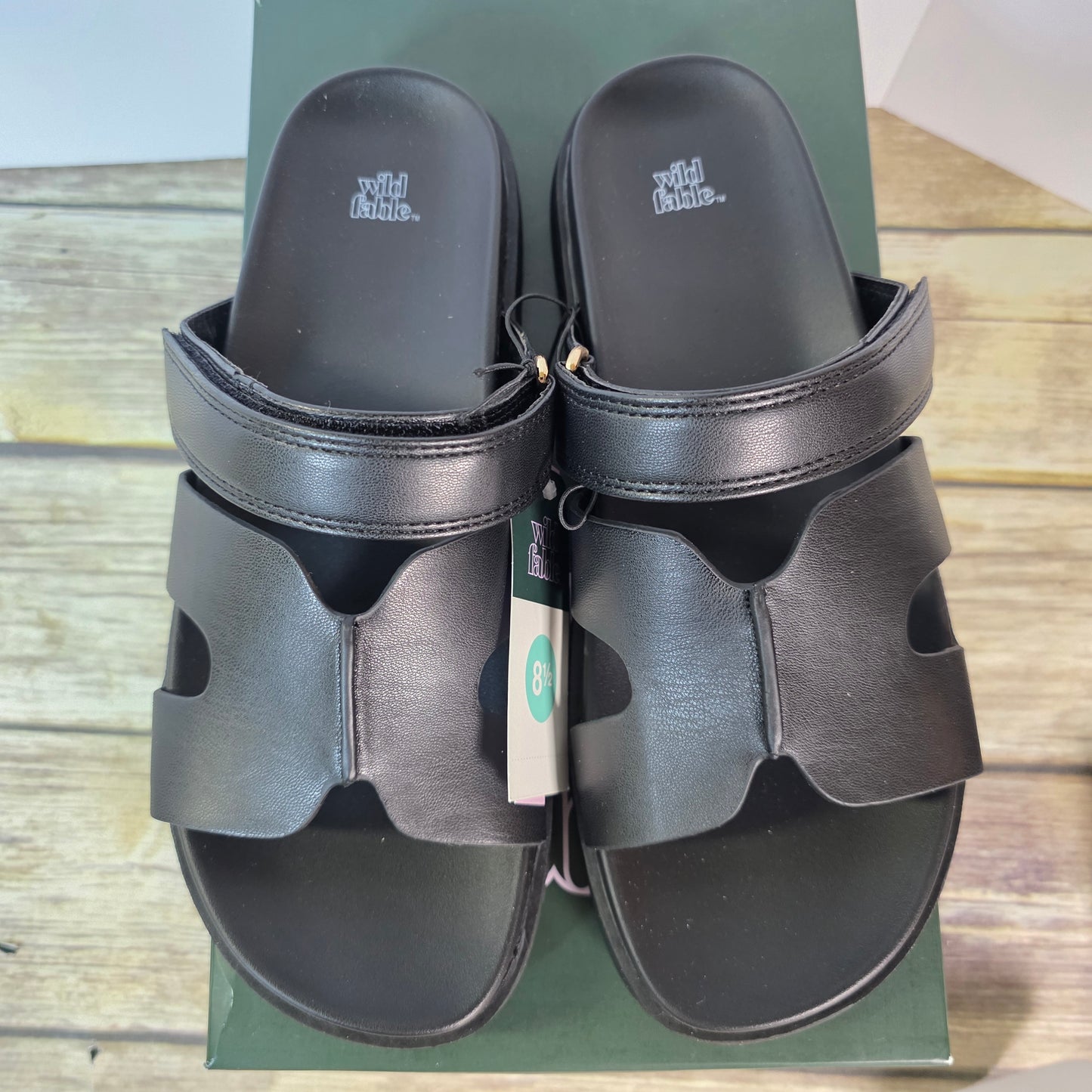 NIB New Wild Fable Haylee Sandals Black Womens 8 or 8.5
