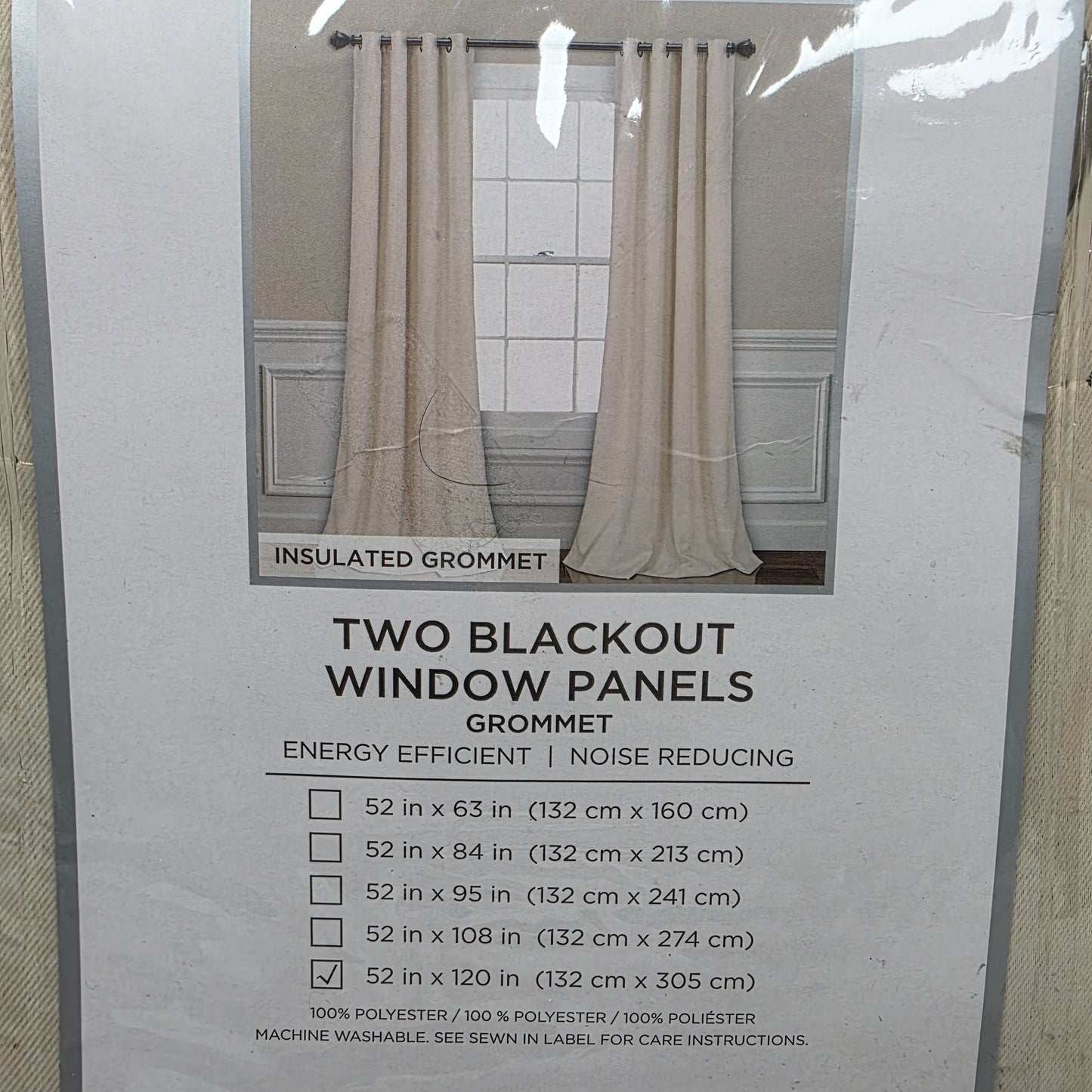 New LUSH DECOR Two Blackout Window Panels Insulated Grommet Wheat Pair 52x120" MSRP $140