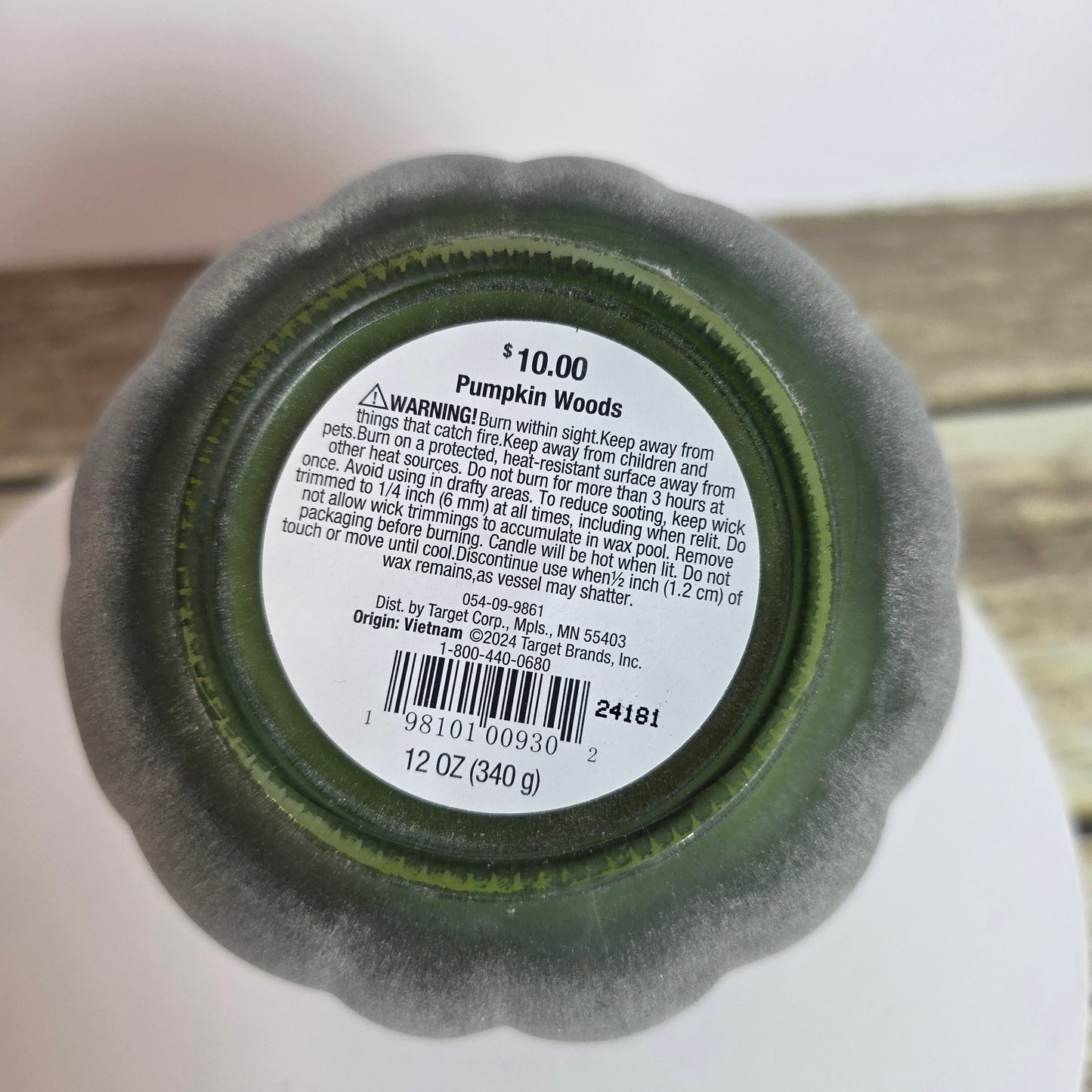 NWT New Pumpkin Woods Frosted Glass 12 Oz Scented Candle- Set of 4