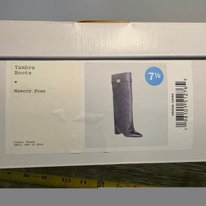 Women's Tambra Fold Over Tall Boots  7.5 A New Day™ Black