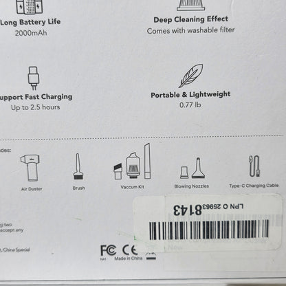 NIOP Idoo Air Duster with Attachments I-G-02 Black