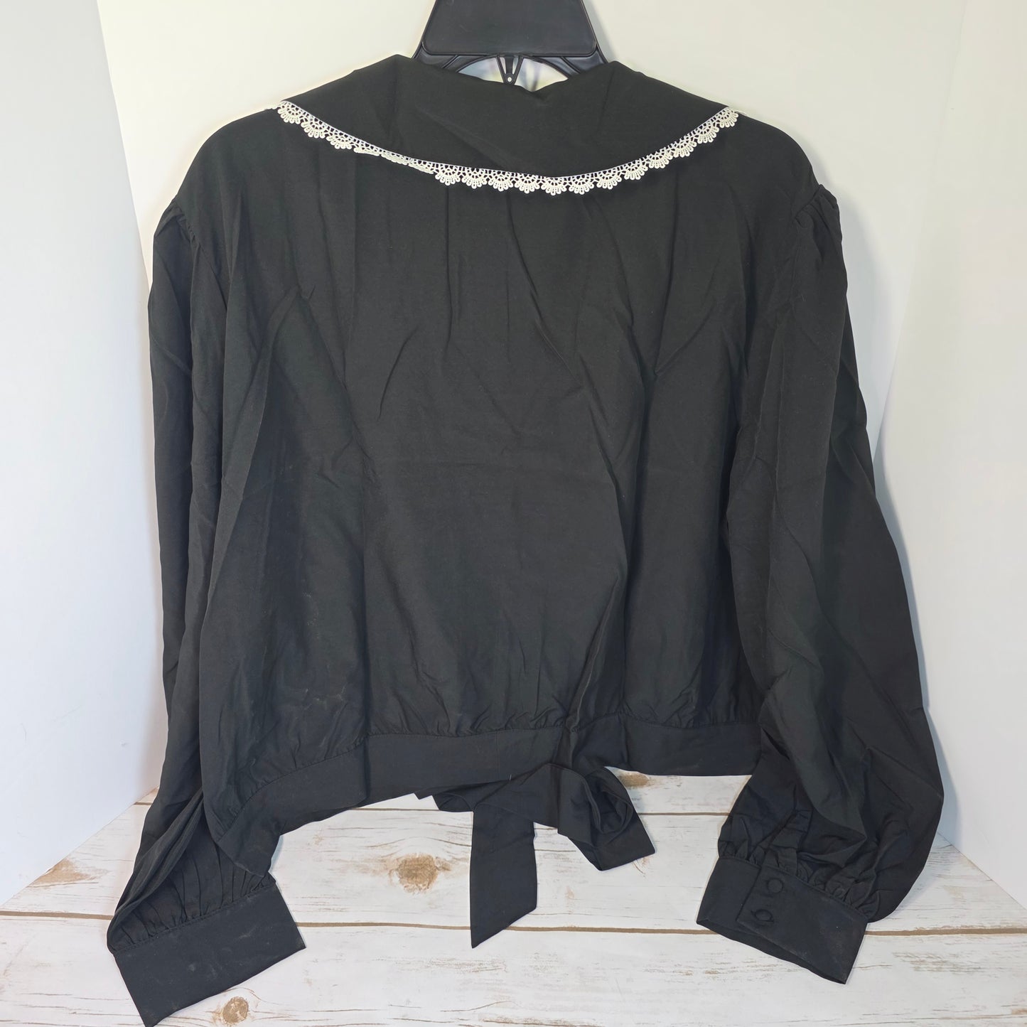 NWT New Belle Pogue Elegant Retro Blouse Black 2XL