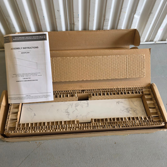 New Home Decorators CALA WHITE Engineered Stone Sidesplash ET22CW-SS