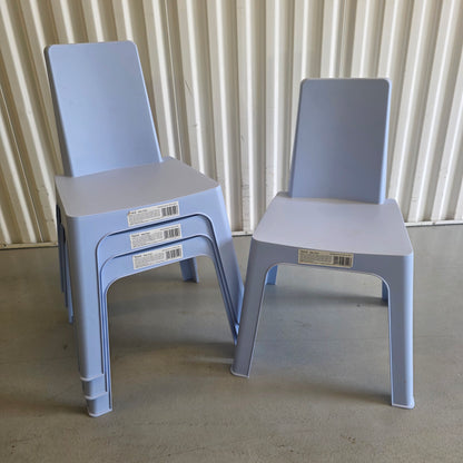 Set of 4 Resol Kids Chairs Dd Julieta by Joan Gaspar 009-09-7894 CWhimsical Blue