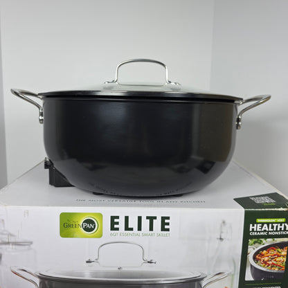 NIOB New GreenPan Elite 6Qt Essential Smart Skillet Pan CC005091