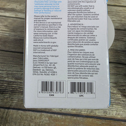 NIB New Samsung Ice & Water Refrigerator Filter HAF-QIN/EXP DA97-17376B