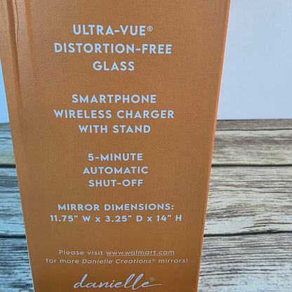 NIB New Danielle Creations Bluetooth LED Vanity Mirror Wireless Charging