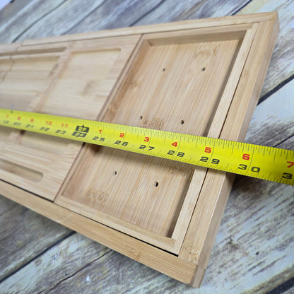New Luxury Spa Style Divided Wooden Bath Tray