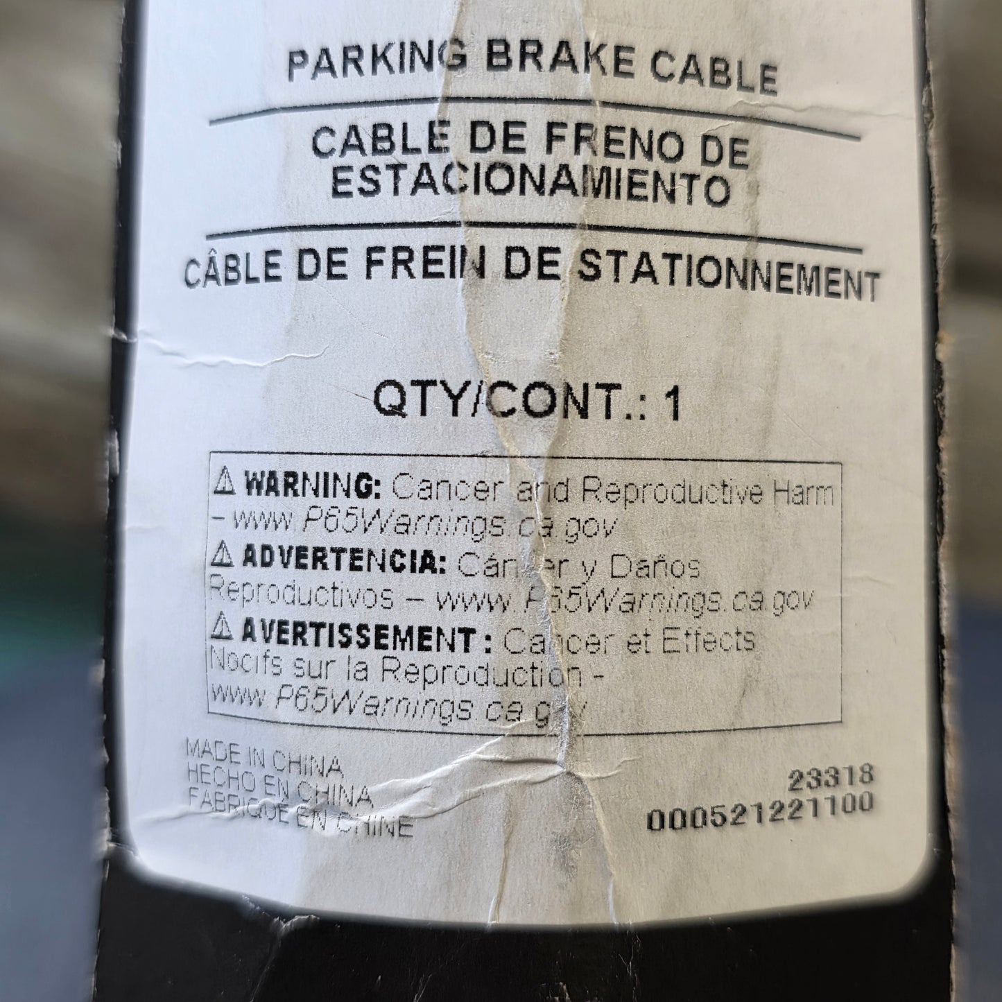 NIB Dorman C661264 Rear Passenger Side Parking Brake Cable Compatible with Select Dodge/Ram Models