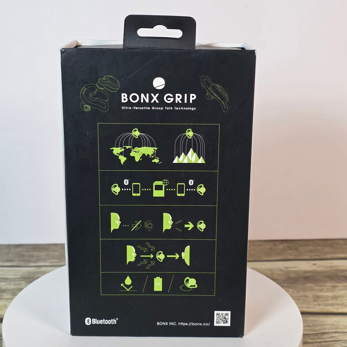 NIOB New BONX GRIP Pack of 2 Bluetooth Headsets Audio Conversation Systems