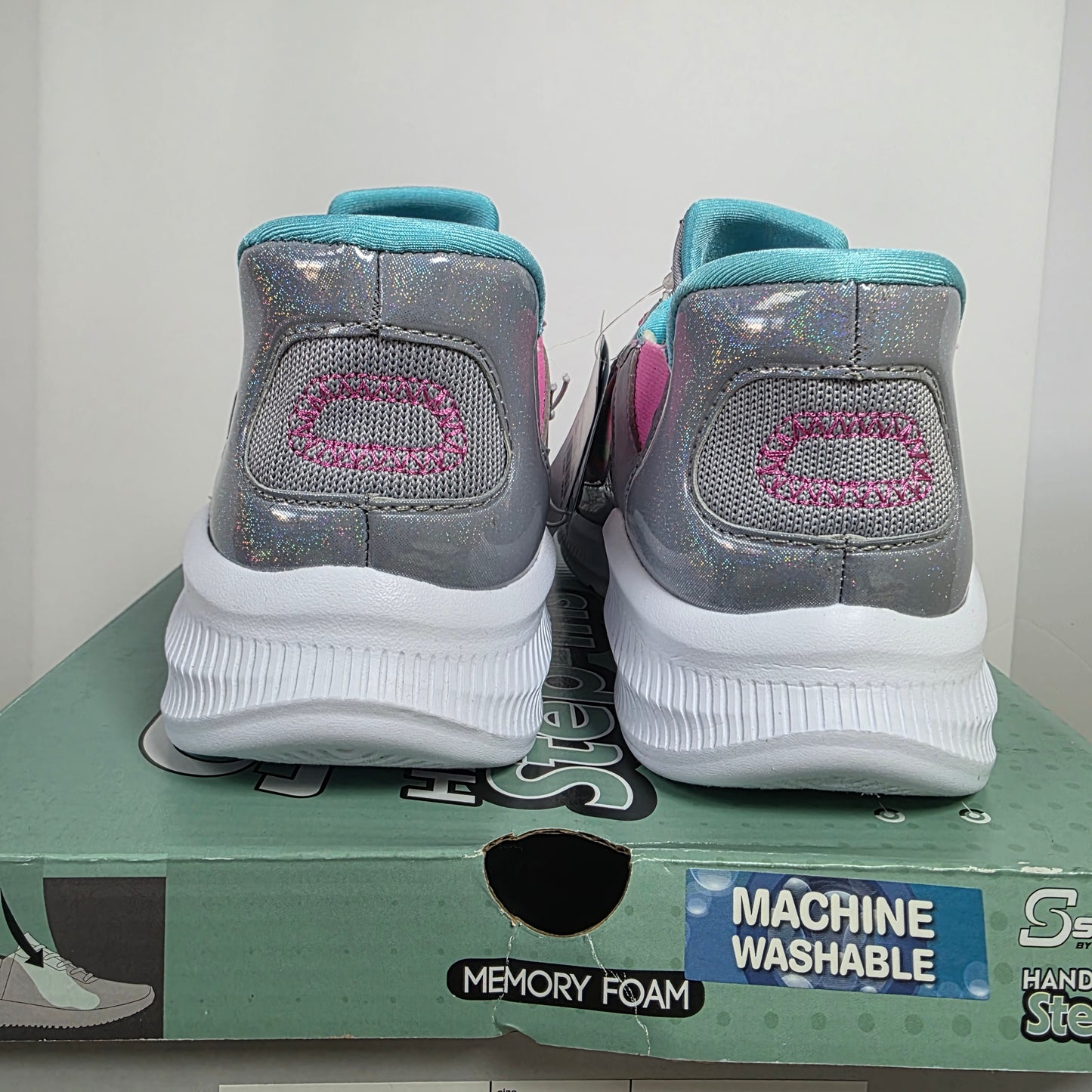 NIB New S Sport by Skechers Kristin Hands Free Step-Ins Pink Girls 4