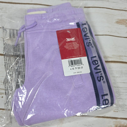 NWT New Girls LEVI'S Jogger Sweatpants 4 XS Purple 31J111