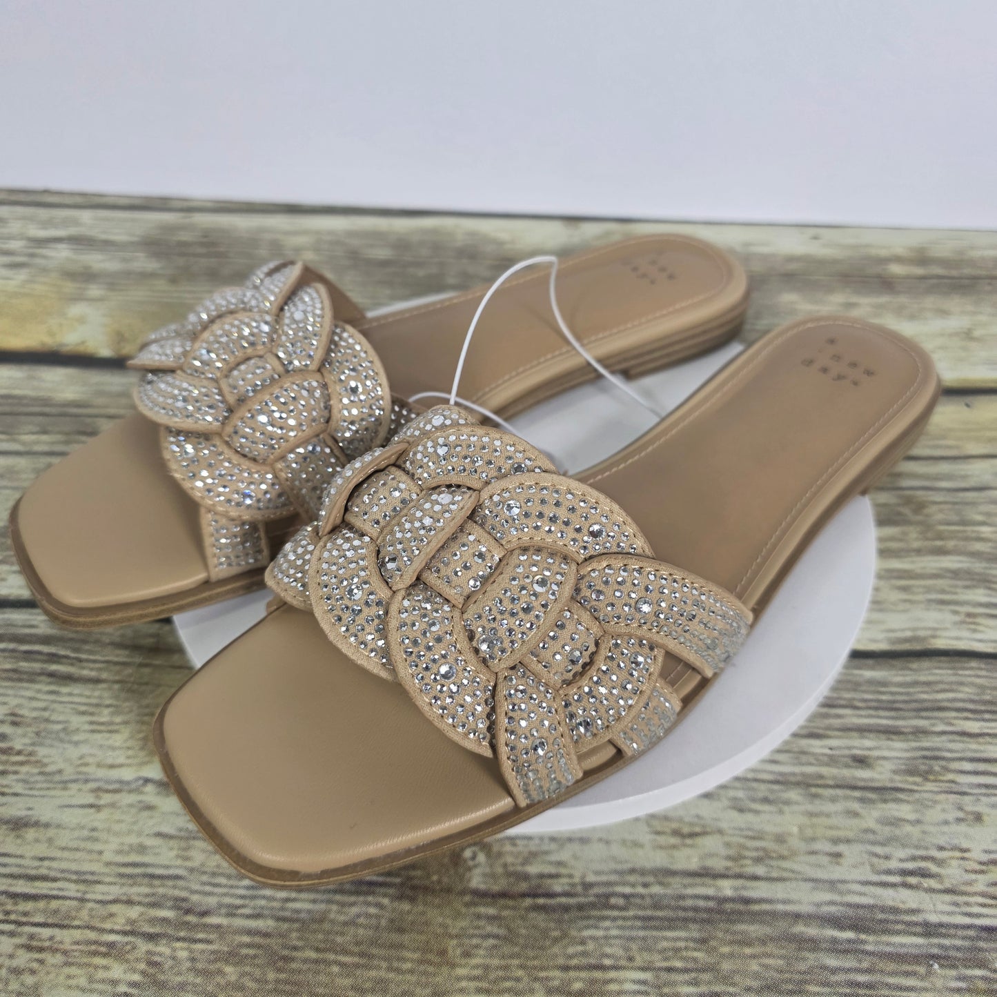 NIB New A New Day Maggies Sandals Slides Silver Women's 9