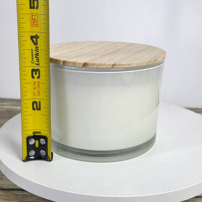 Set of 4 New Threshold 12oz Energy Cedar & Orange 3 Wick Glass Candles