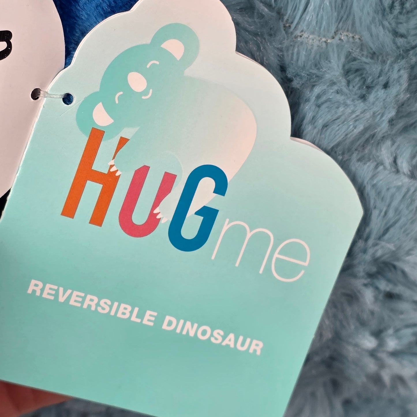 NWT New HugMe Reversible Dinosaur Stuffed Animal Donnie 279771 Blue