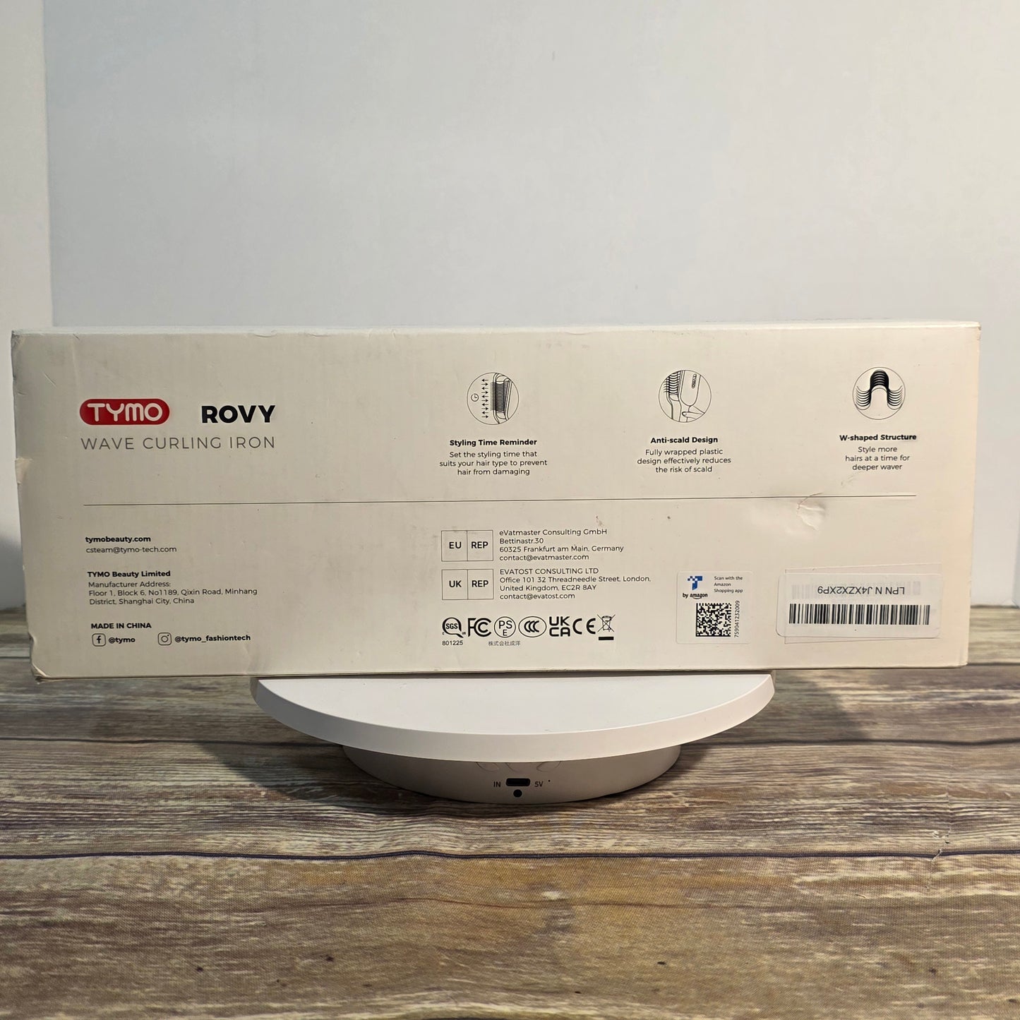 NIOB New TYMO Rovy Wave Curling Iron Pink Hair Styling Curling Iron Hair Crimper Waver - TYMO ROVY Beach Waves Curling Wand, Ionic Deep Waver Hair Curler Tool with Ceramic 3 Barrel for Women, Dual Voltage, Anti-Scald, Easy to Use, Pink, 1.25 Inch