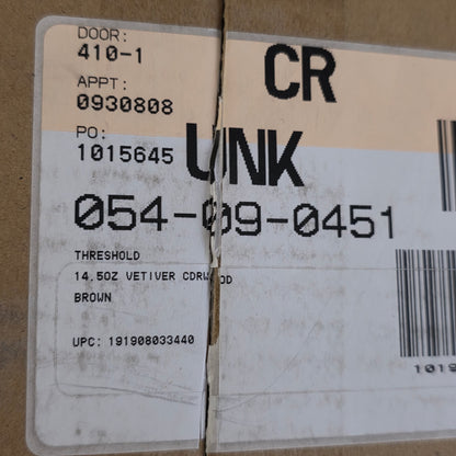 Set of 2 New THRESHOLD Vetvier + Cedarwood 14.5 Oz Brown Candles