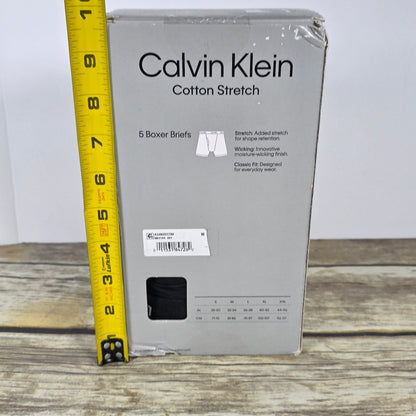 NIP New Calvin Klein Boxer Briefs 5 Pack Black Medium Cotton Stretch