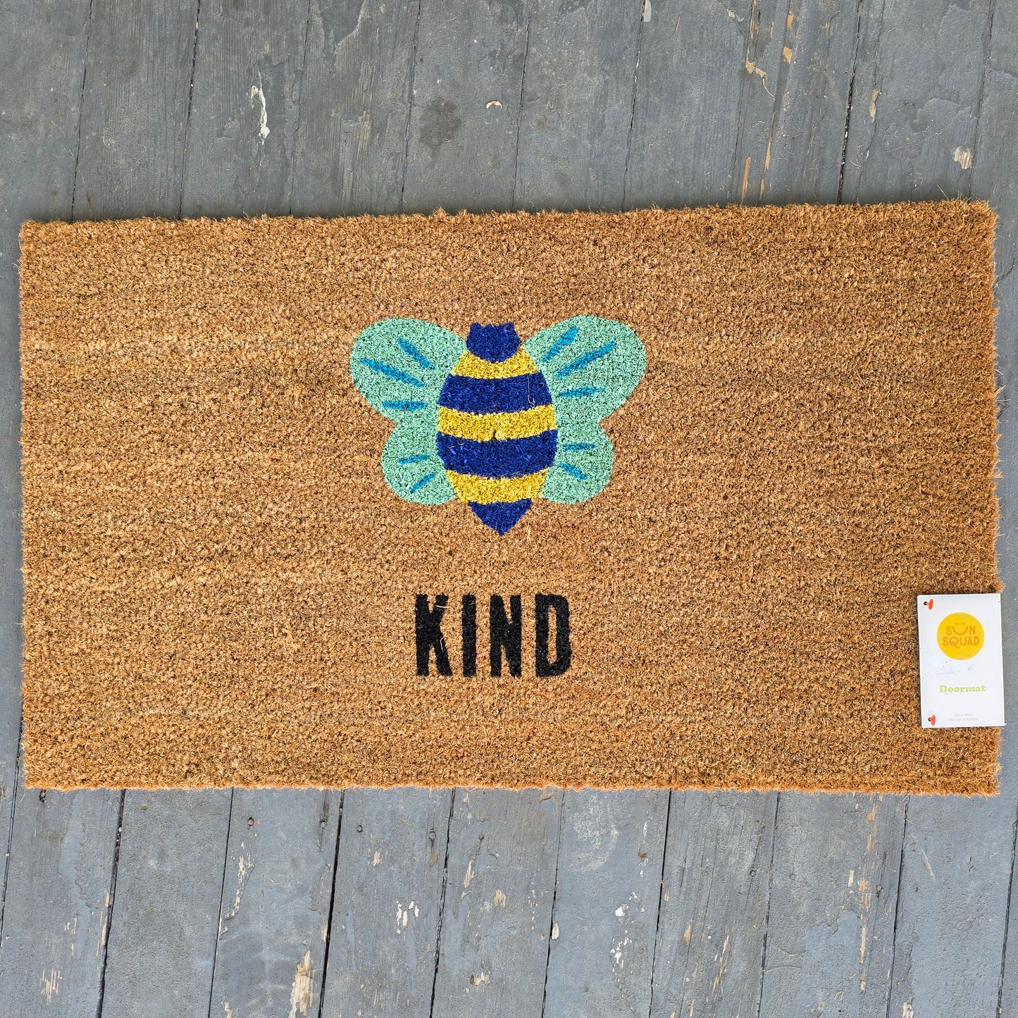 NWT New Cute Sun Squad Bee Kind Doormat 18x30"