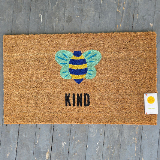 NWT New Cute Sun Squad Bee Kind Doormat 18x30"