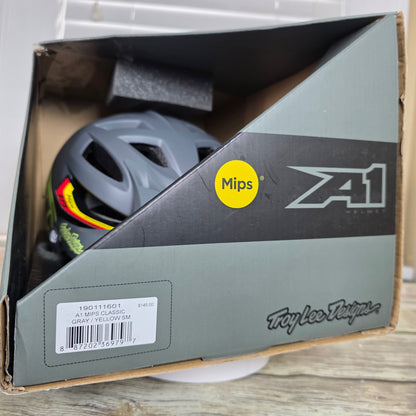 NIOB New Troy Lee Designs A1 Mips Classic Gray Yellow Small